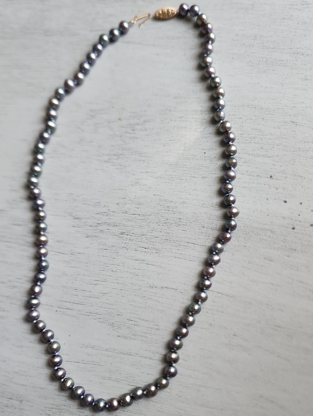 Elegant Black Pearl Strand Necklace